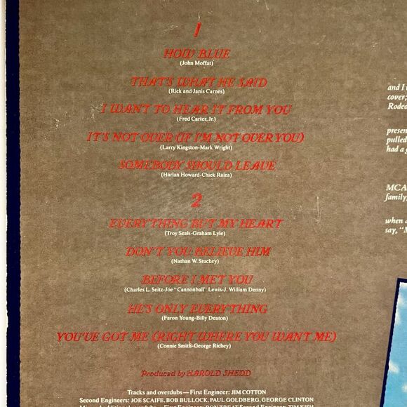 Reba McEntire, My Kind Of Country, Used Vinyl Record in Great Condition MCA 1984 - Picture 4 of 6